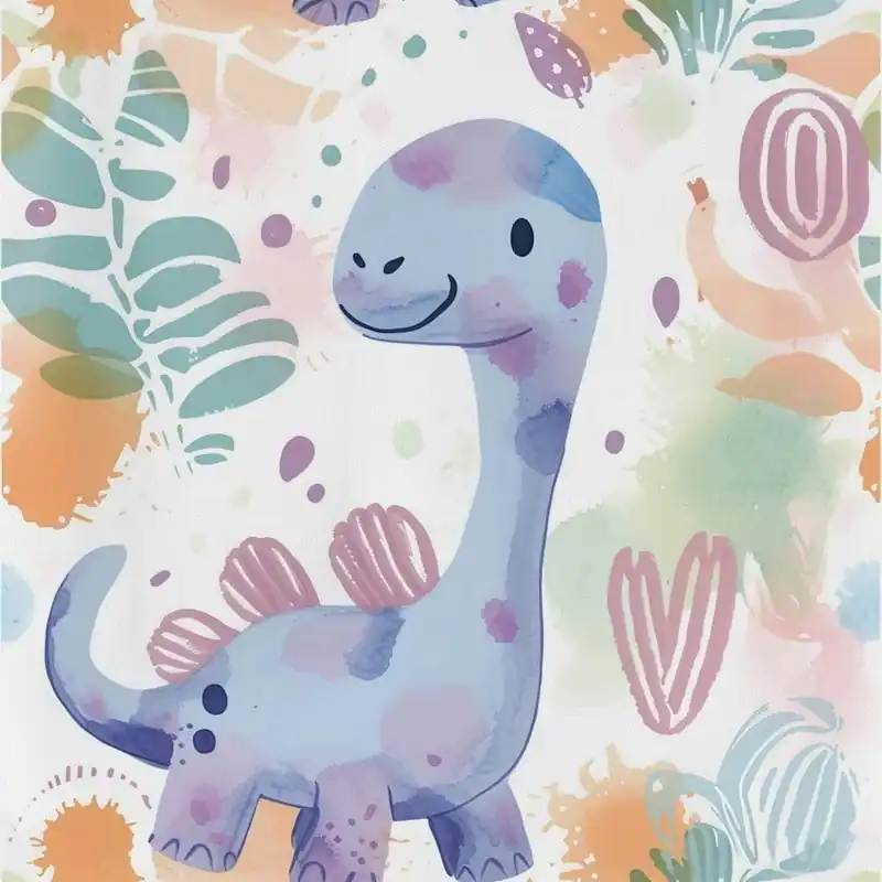Cute Corythosaurus Dinosaur Watercolour Style4 Original