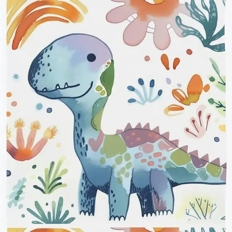 Cute Muted Pastels Carnotaurus Dinosaur 2 Order Now