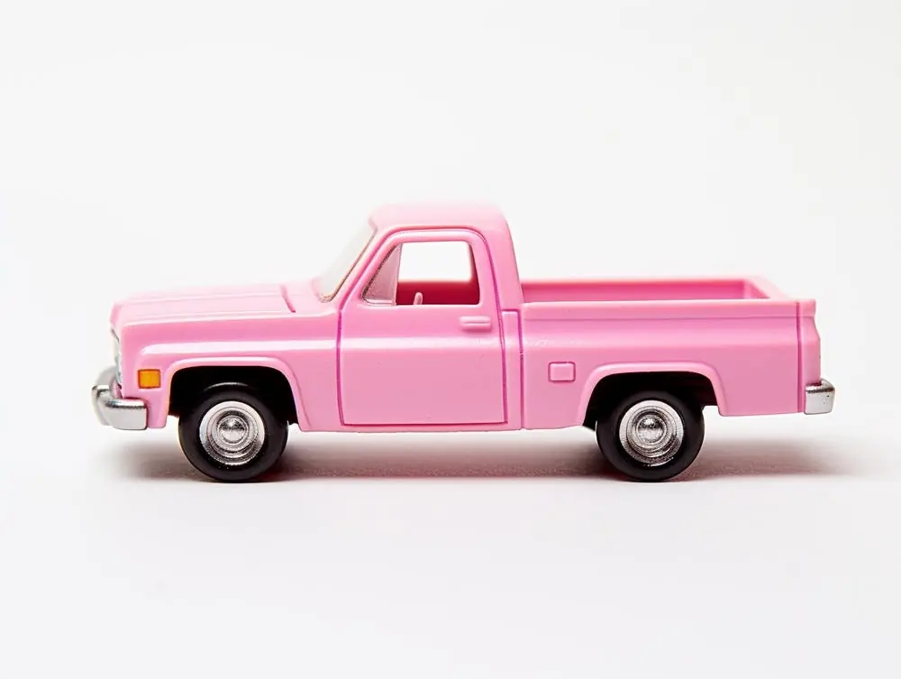 Toy Car 83 Chevy Silverado Pink 2 Fresh Stock