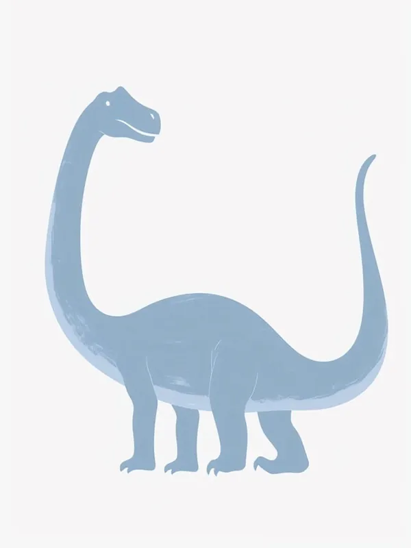 New Arrival Chalk Blue Dinosaur Silhouette