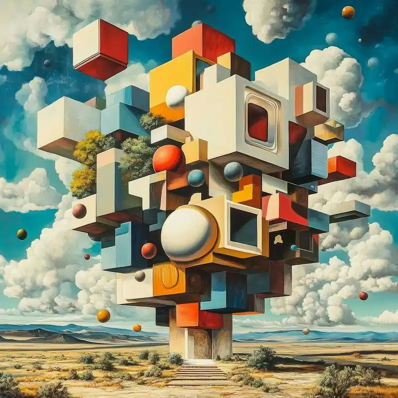 Cubes In The Sky Art Big Sale