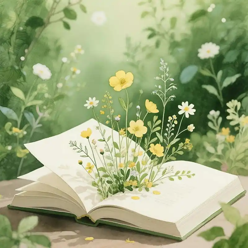 Open Book With Flowers Buy Today