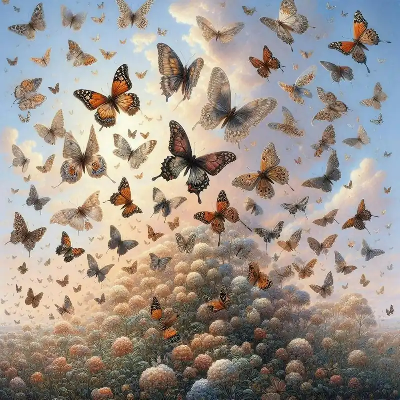 swarm of Butterflies In The Sky New Arrival