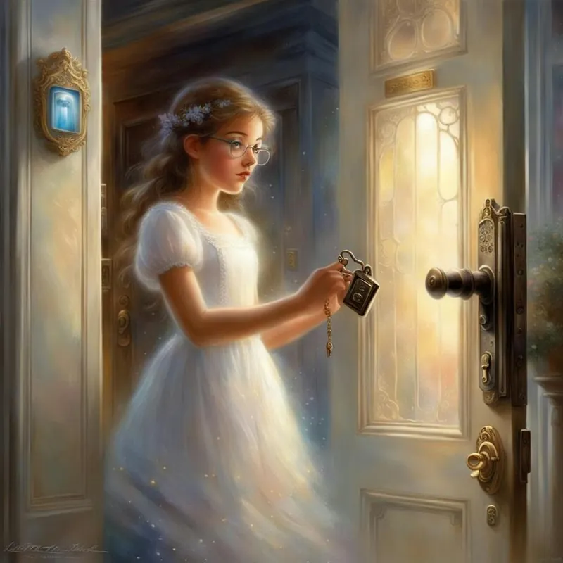 Little Girl Opens The Door Free Returns