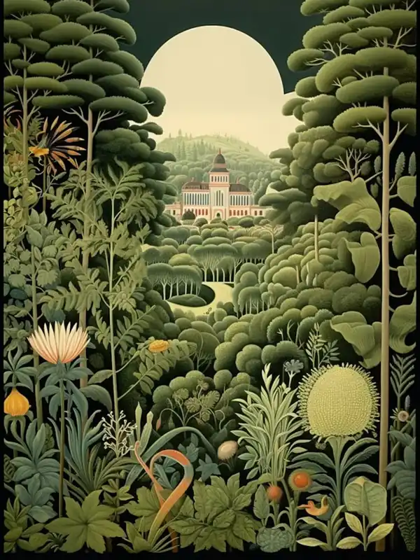 San Diego Botanic Garden Usa Henri Rousseau Style 4 Worldwide Shipping