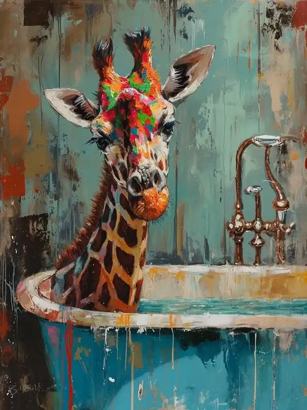 Get Yours Giraffe Oil Painting Inspired 3