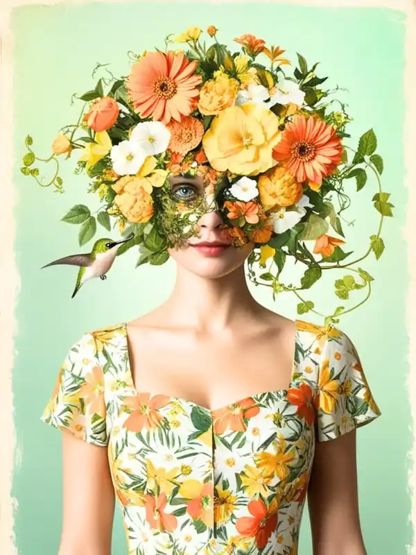 Latest Flower Girl With Flowers On Her Head 1