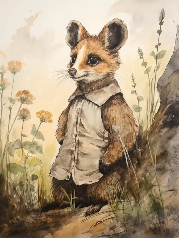 Money Back Guarantee Storybook Animal Watercolour Lemur