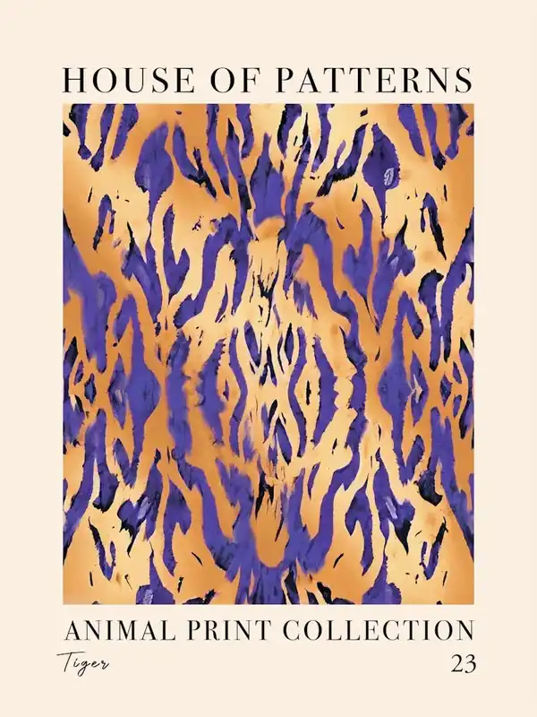 House Of Patterns Tiger Animal Print Pattern 2 Today Only