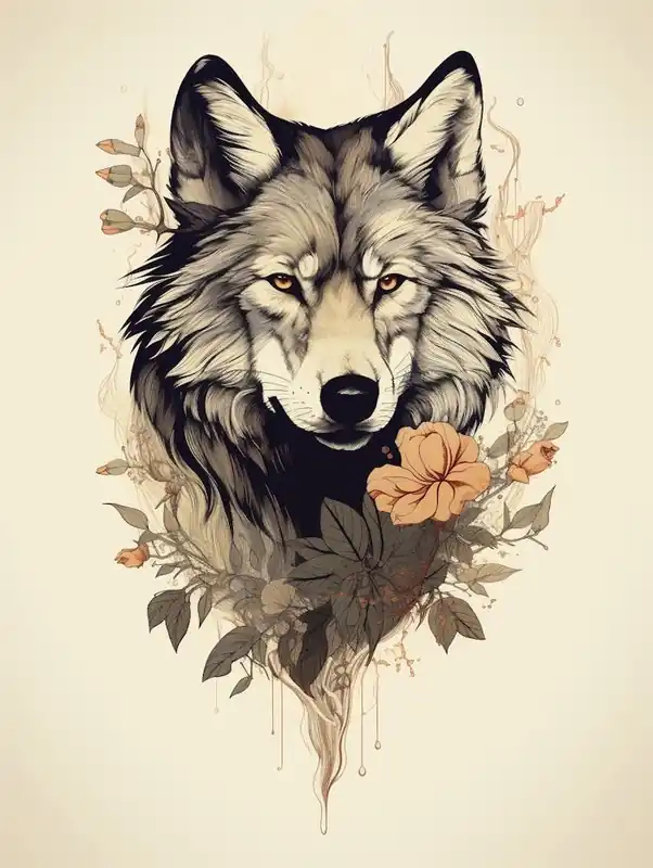 Grab Now Wolf Watercolour