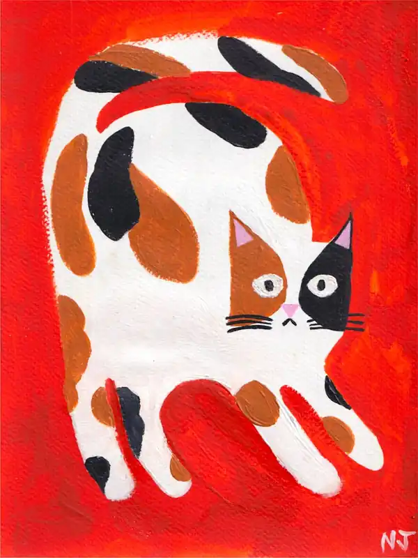 Cool Cat Original Painting Animal Art Poster Animal Wall Art Living Room Decor Kitchen Wall Art Nursery Kids Room Wall Art Original Painting Last Chance