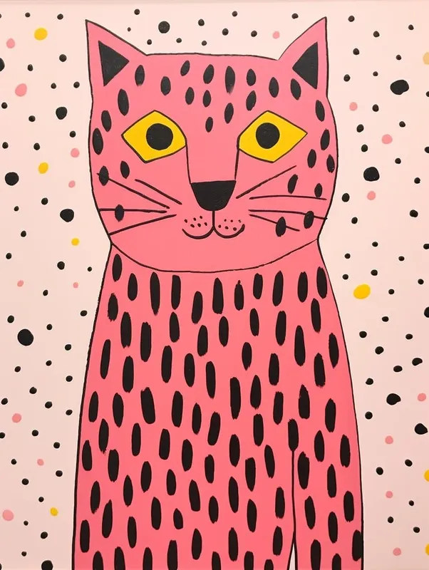 Pink Polka Dot Bobcat 1 No Minimum Order