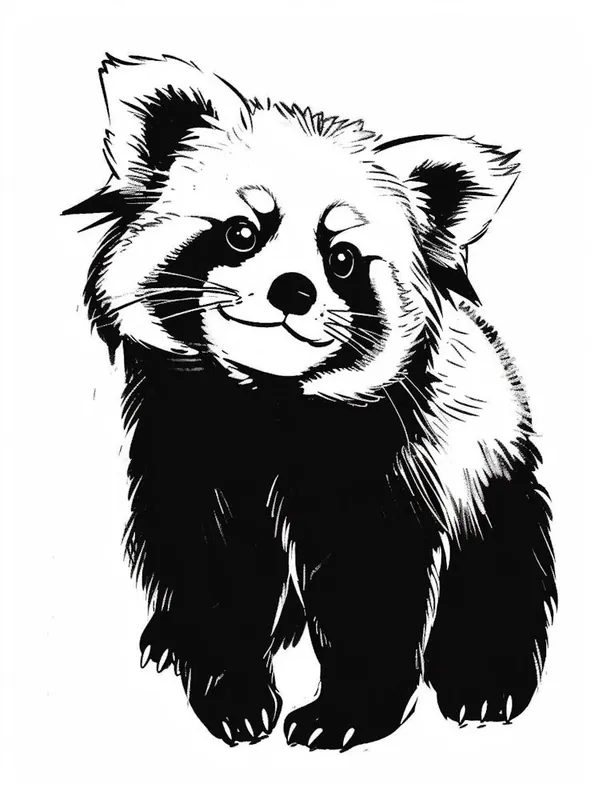 Limited Edition B&W Red Panda