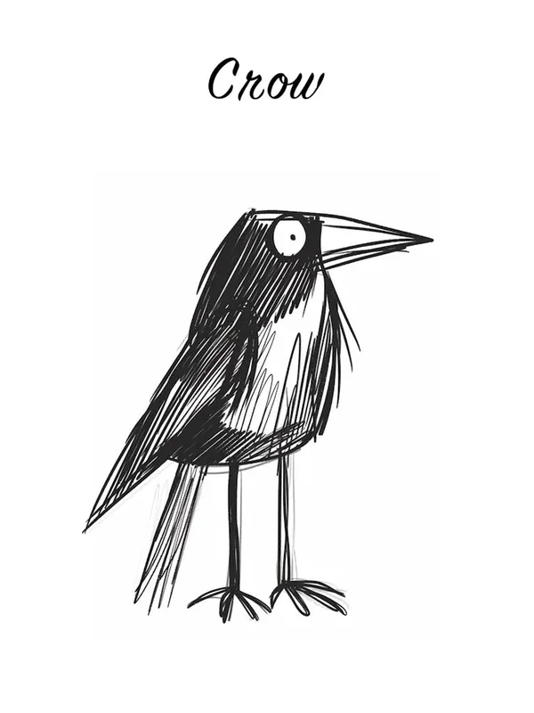 Certified B&W Crow Poster