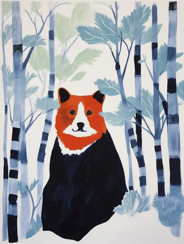 Colourful Kids Animal Art Red Panda 2 Best Seller