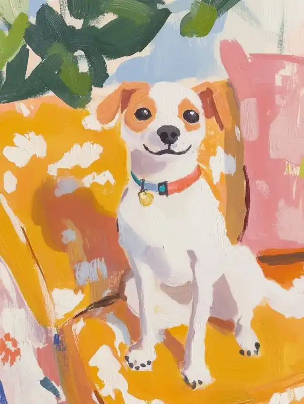 Factory Price Jack Russel Terrier Gouache Painting