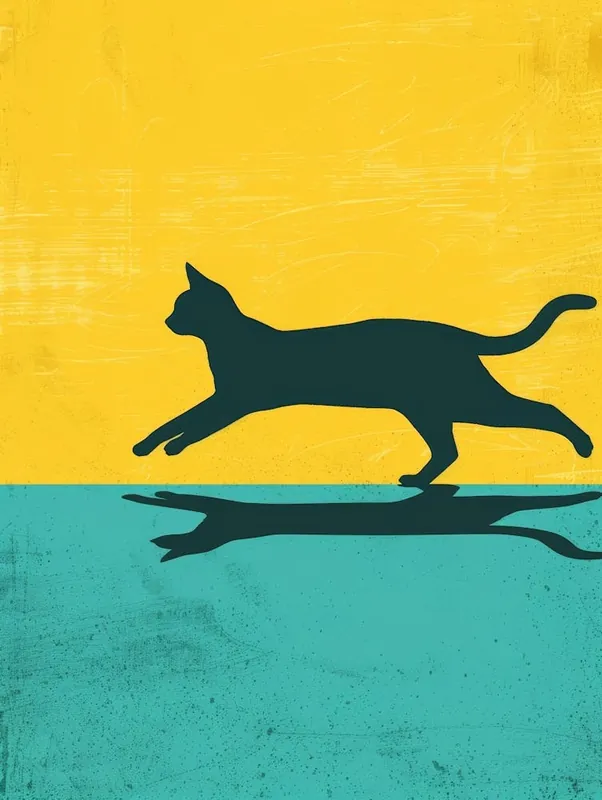 Viral Cat Running Canvas Print