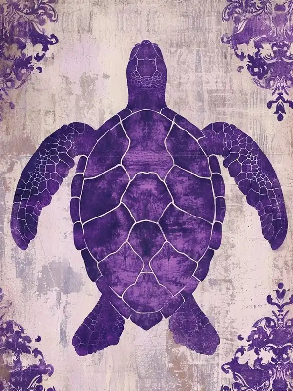 Seasonal Sale Purple Ornamental Sea Turtle 2