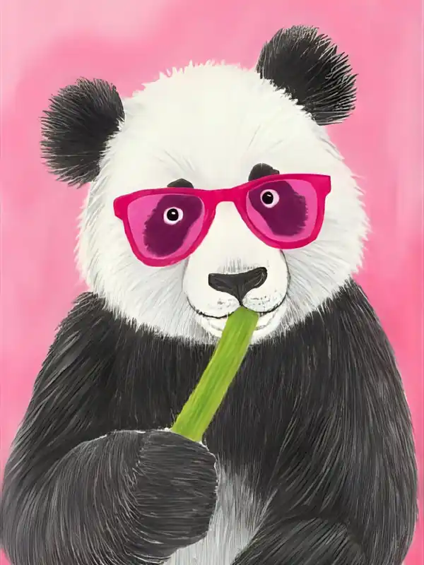 Panda Bear In Pink Sunglasses Secure Checkout