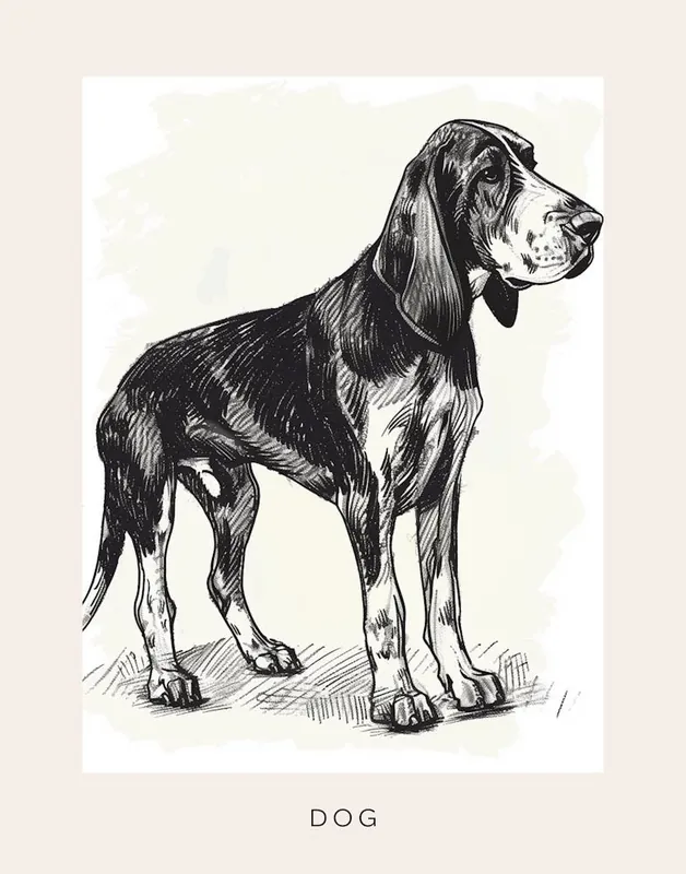 Bulk Order Black And Tan Line Sketch 1 Poster