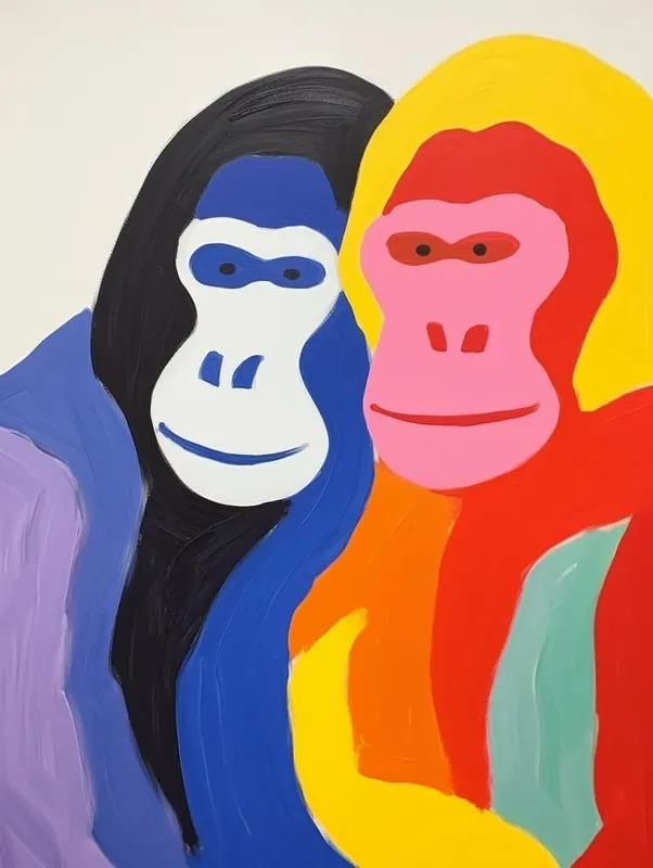 Colourful Kids Animal Art Gorilla 2 Clearance