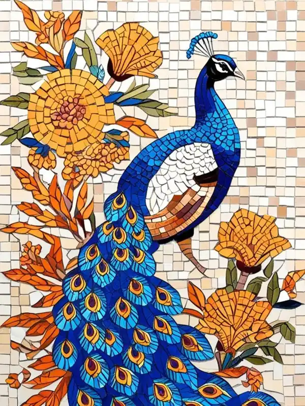 Peacock Mosaic 3 Free Shipping
