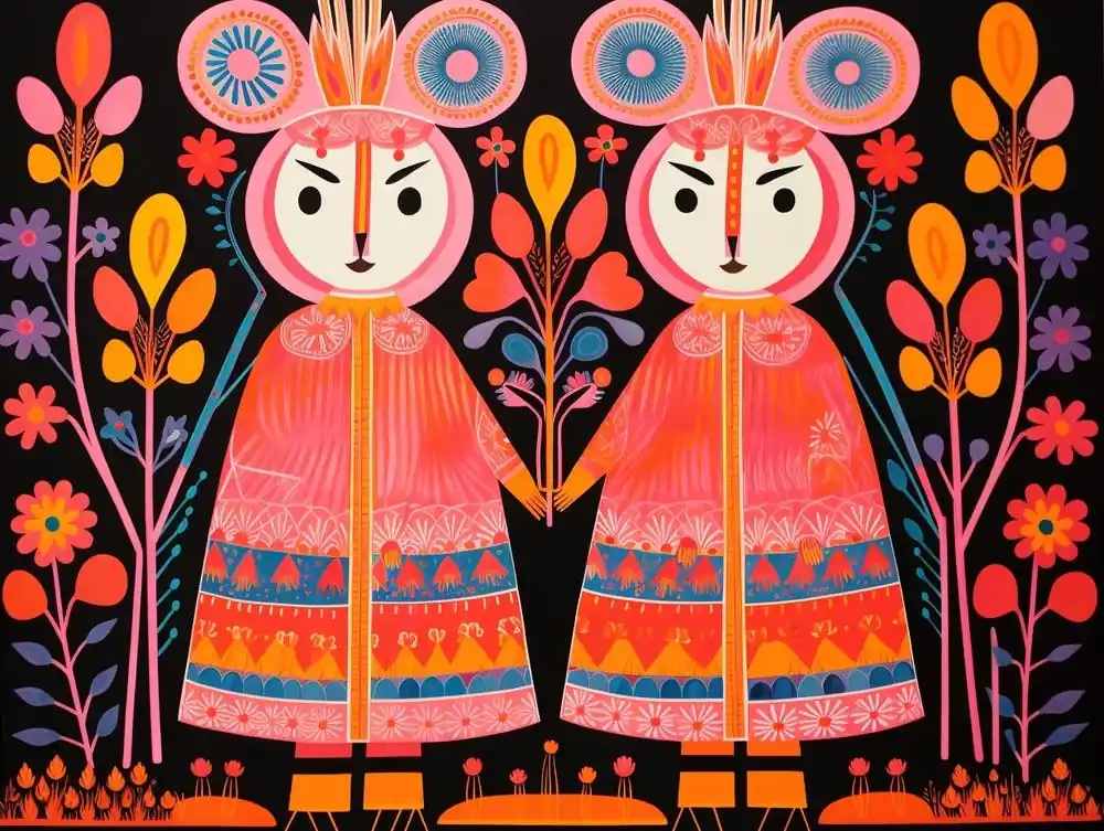 Mice 1 Folk Style Animal Illustration Direct From Factory