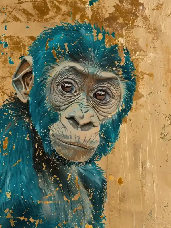 Final Sale Baby Gorilla Gold Effect Collage 4