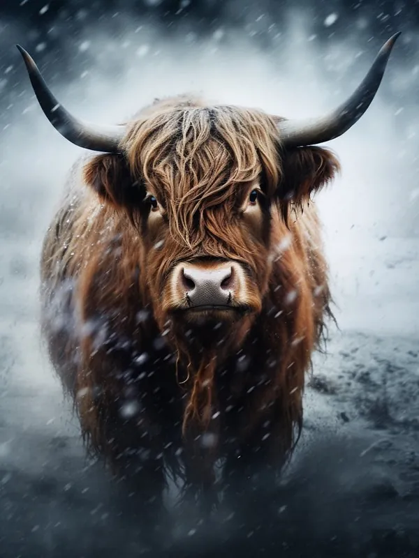 Today Only Watercolour Of Highland Cow In The Rain 3