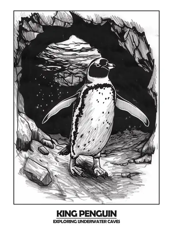 Top Rated Penguin Exploring Underwater Caves Poster 4