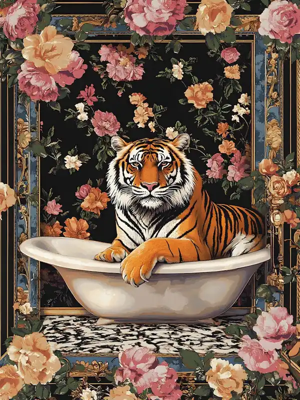 Flash Sale Tiger In The Bath