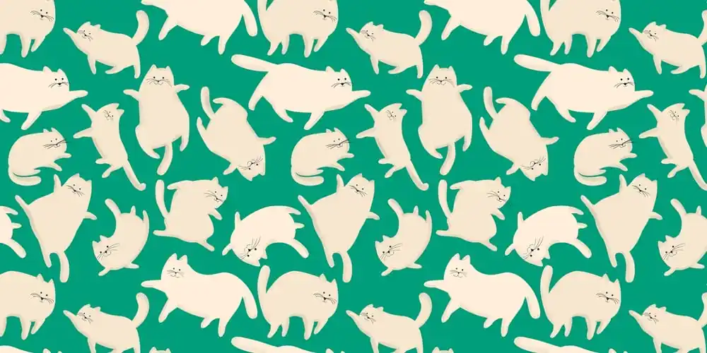 Cats Green Pattern Certified