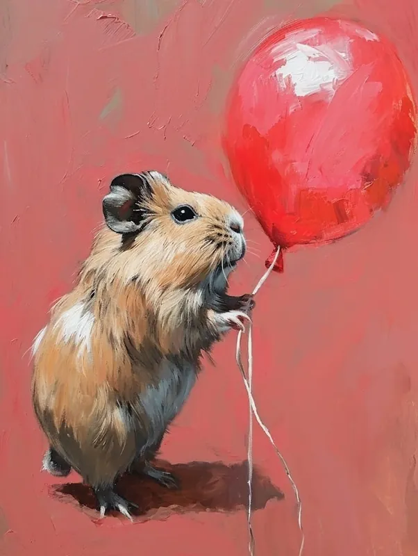 Sale Cute Guinea Pig 1 With Balloon
