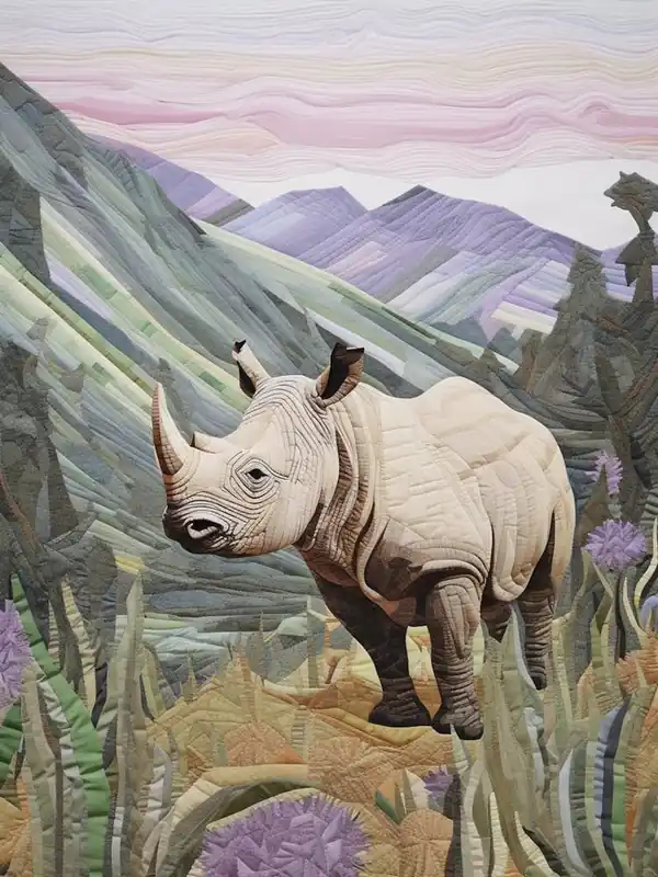 Rhino Patchwork Style Neutral Colours 1 High Quality