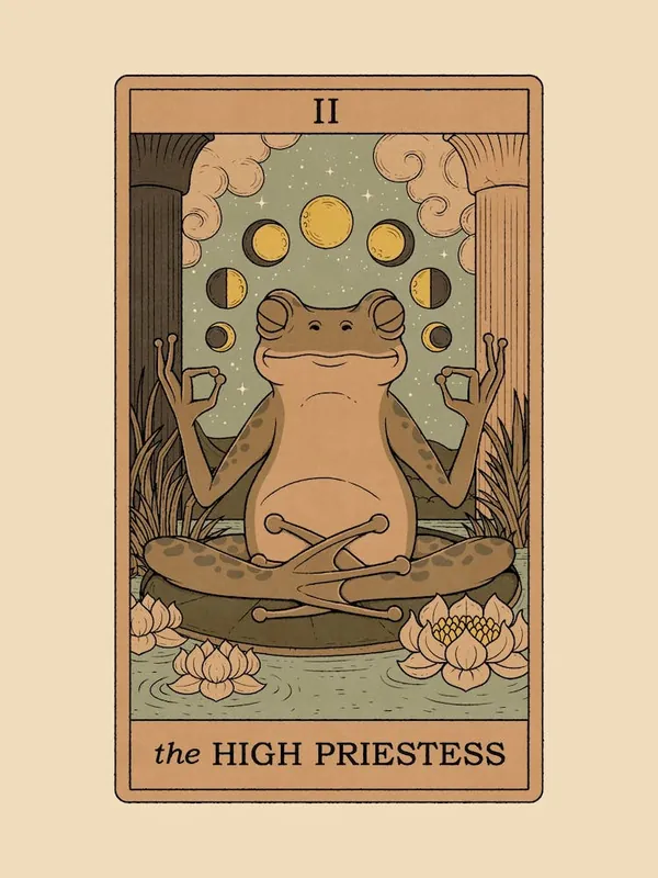 Final Sale The High Priestess - Frogs Tarot
