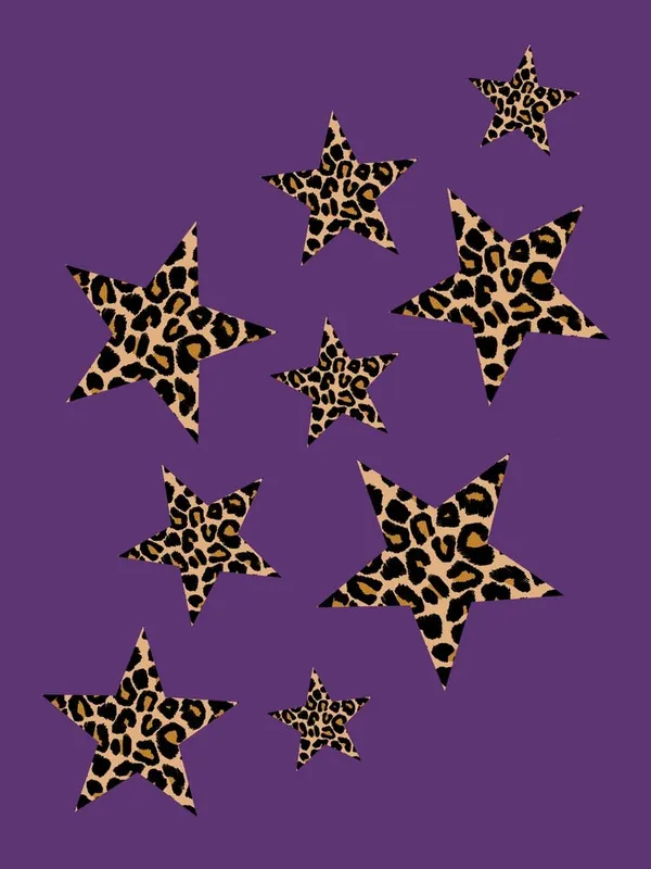 Cheap Leopard Spots Stars Pattern on Purple
