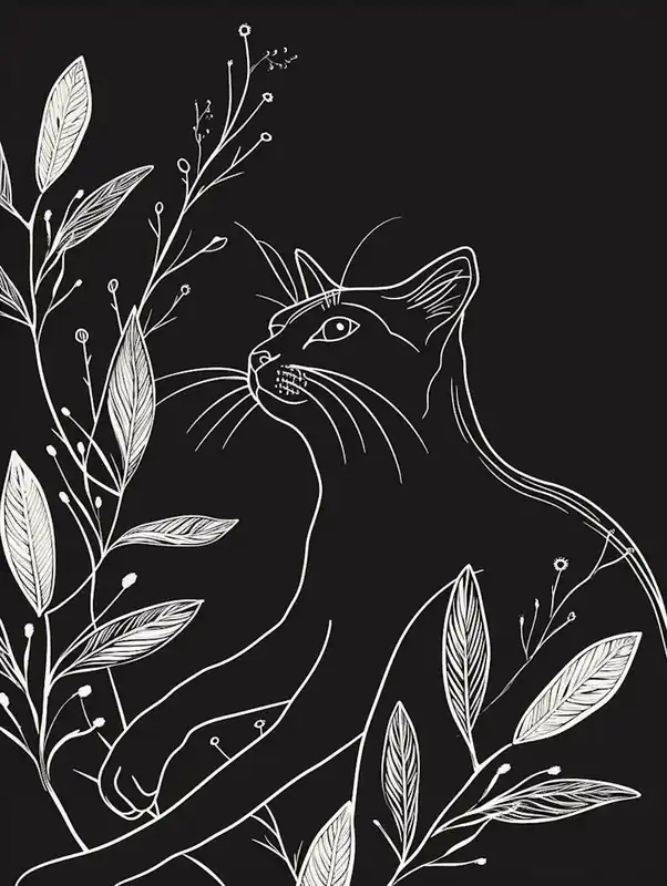 Oriental Shorthair Cat Minimalist Illustration 3 Limited Offer