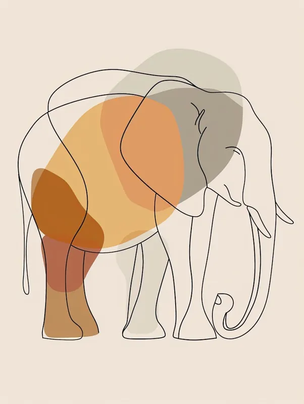 Elephant - Boho, Line Art 10 Cheap