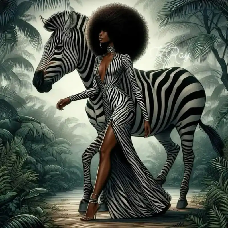 Warranty Included Zebra and a Lady