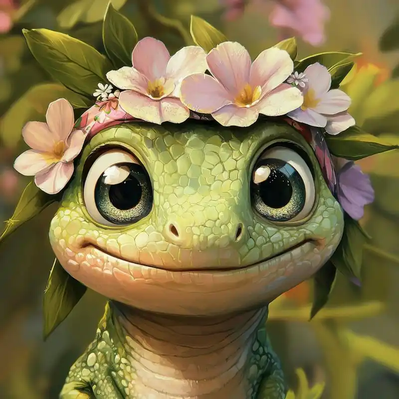 Lizard With Flowers 1 Low Price