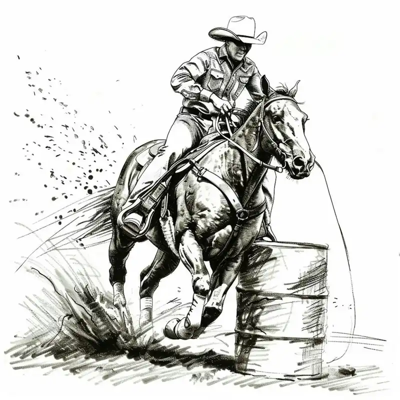 Cowboy Riding A Horse 3 Direct From Manufacturer