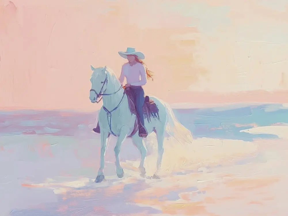 Cowgirl On Horseback Seasonal Sale