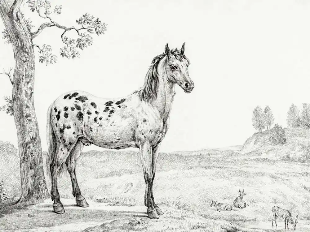 Standing Mottled Horse, Jean Bernard Get Yours