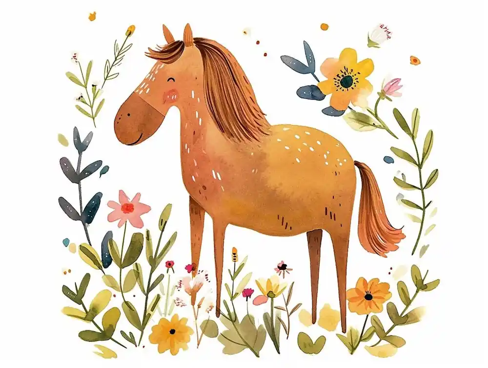 Little Floral Horse 2 Price Drop