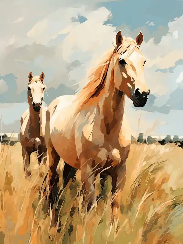 Get Yours Horses Painting In Pampas Region, Argentina 2