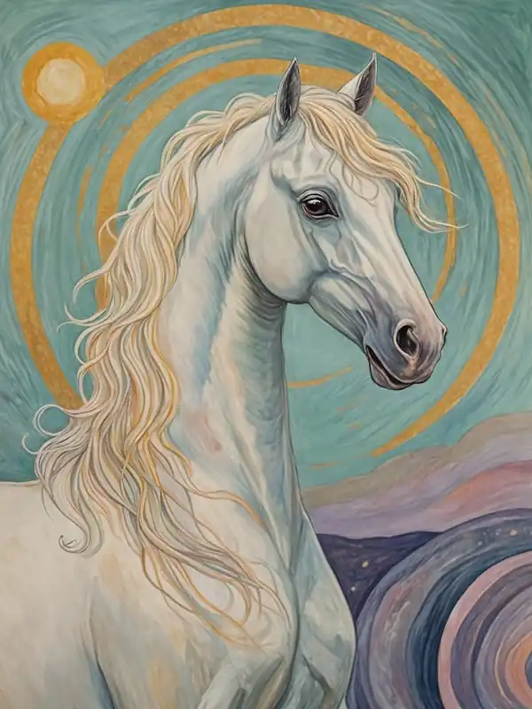 White Horse In Pastel Next Day Delivery