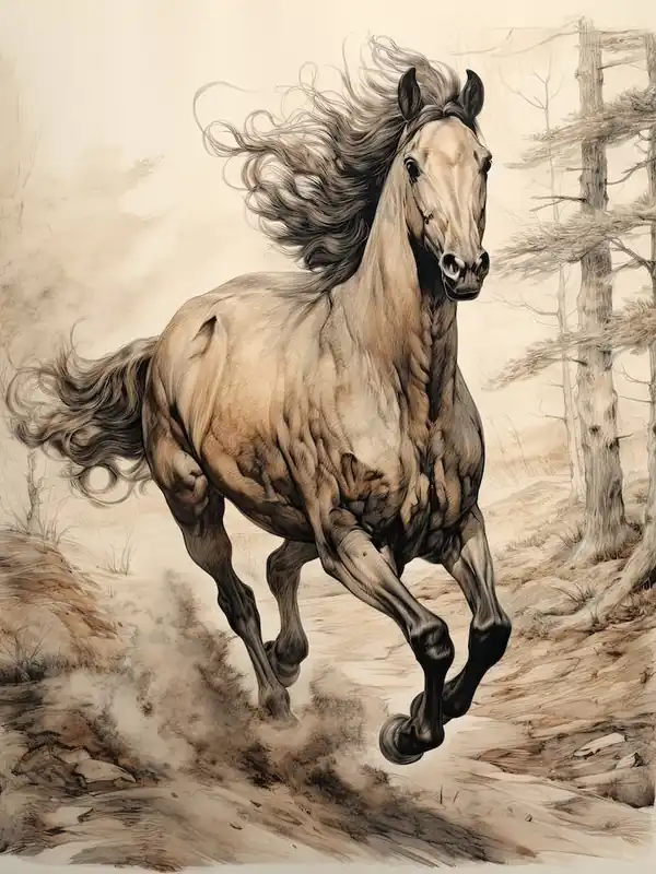 Exclusive Offer A Horse Painting In The Style Of Scumbling 2