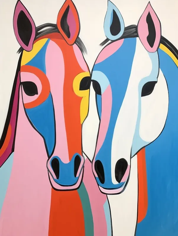 Shop Now Colourful Kids Animal Art Horse 1