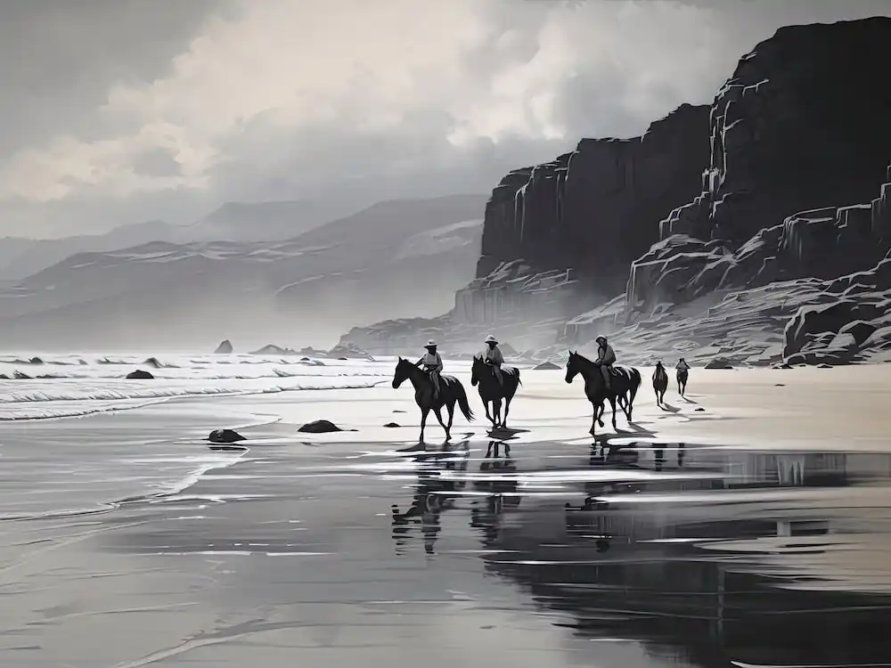 Special Offer A Horse Oil Painting In Cannon Beach Oregon, Usa, Landscape 2