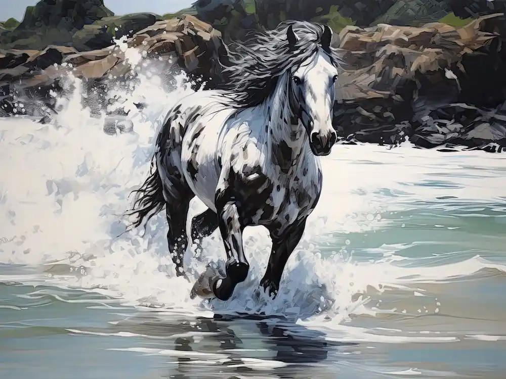 Money Back Guarantee A Horse Oil Painting In El Nido Beaches, Philippines, Landscape 3